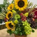 Centro de Girasoles, Espigas y Fruta