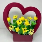 Corazón Burdeos de Flores de Chuche