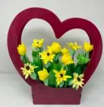 Corazón Burdeos de Flores de Chuche