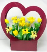 Corazón Burdeos de Flores de Chuche