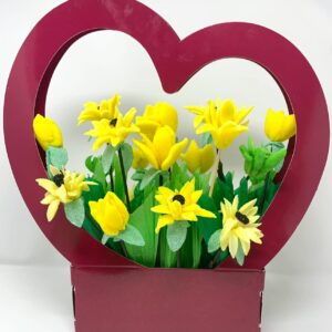Corazón Burdeos de Flores de Chuche